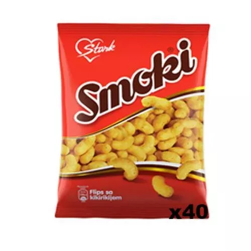Smoki Peanut Flavored Snacks, CASE, 40x50g