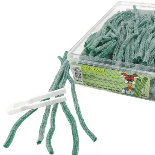 SOUR POWER STRAWS- GREEN APPLE