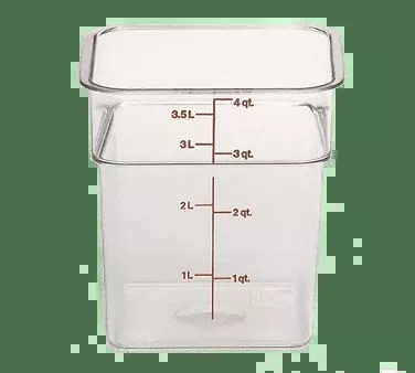 Square Clear Food Storage Container 4 Quart - Each