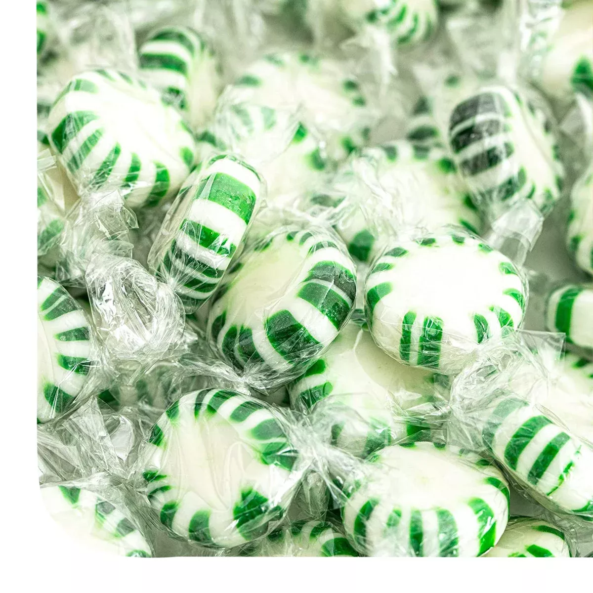Starlight Spearmint Discs Hard Candy, White Green Colors Candy, Bulk 3 Pounds