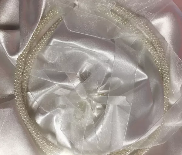 Stefana, Wedding Crowns, White Pearl, 1 Pair
