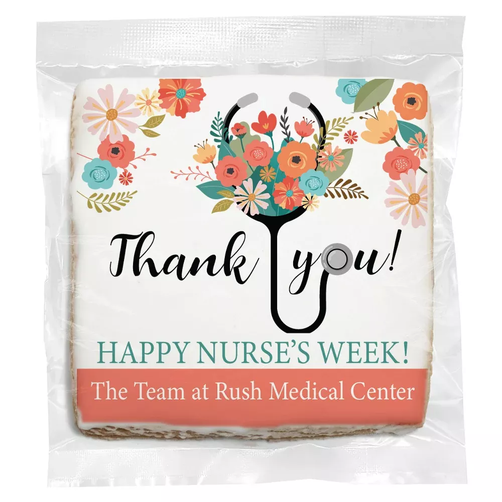 Stethoscope Nurses - Personalized Direct Print on Square Sugar Cookies