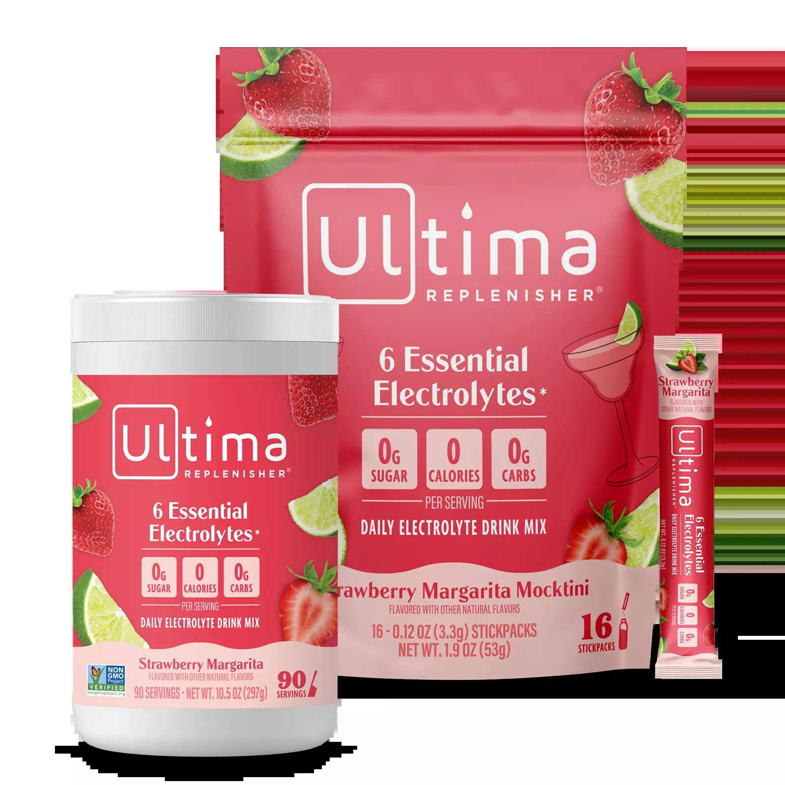 Strawberry Margarita Mocktini Daily Electrolyte Drink Mix