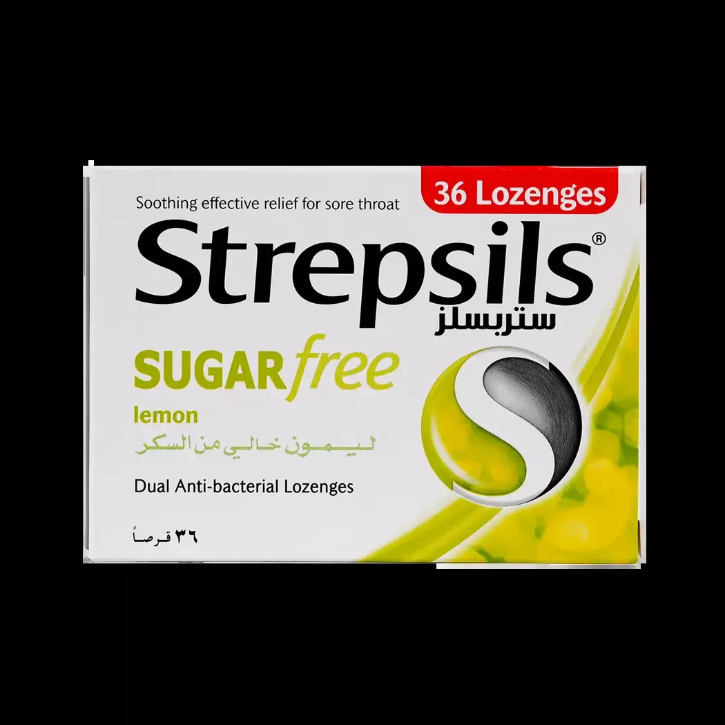 Strepsils Lemon Sugar Free 36 Lozenges