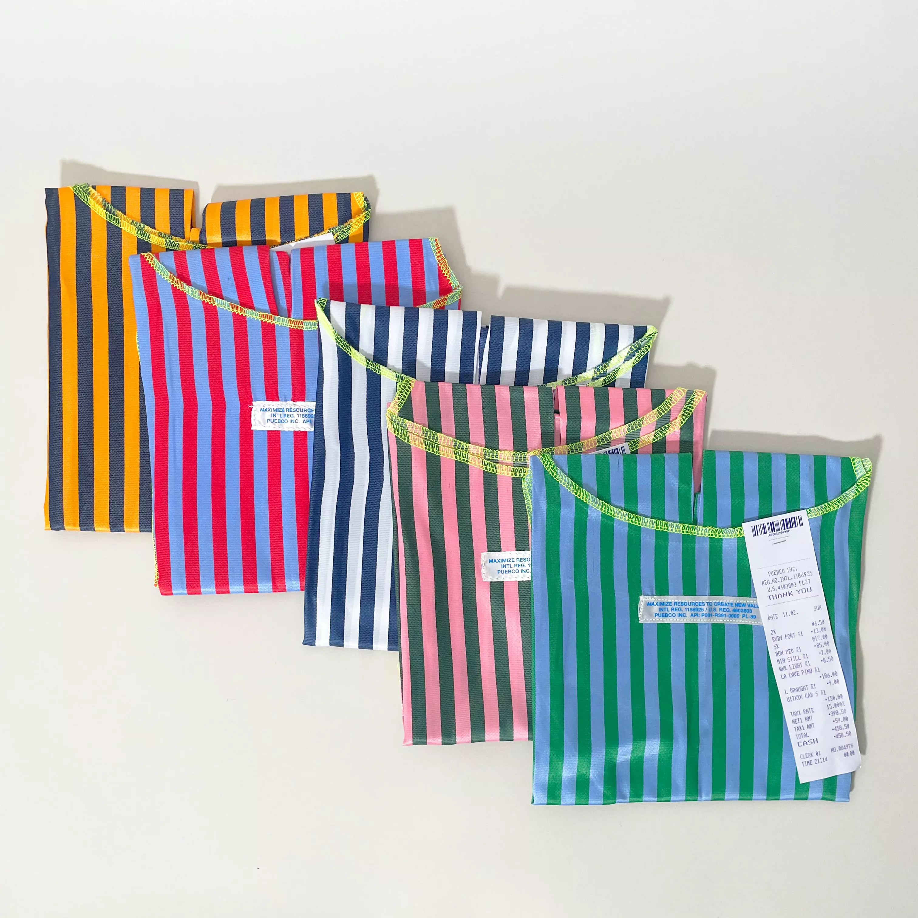 Striped Reusable Tote Bag