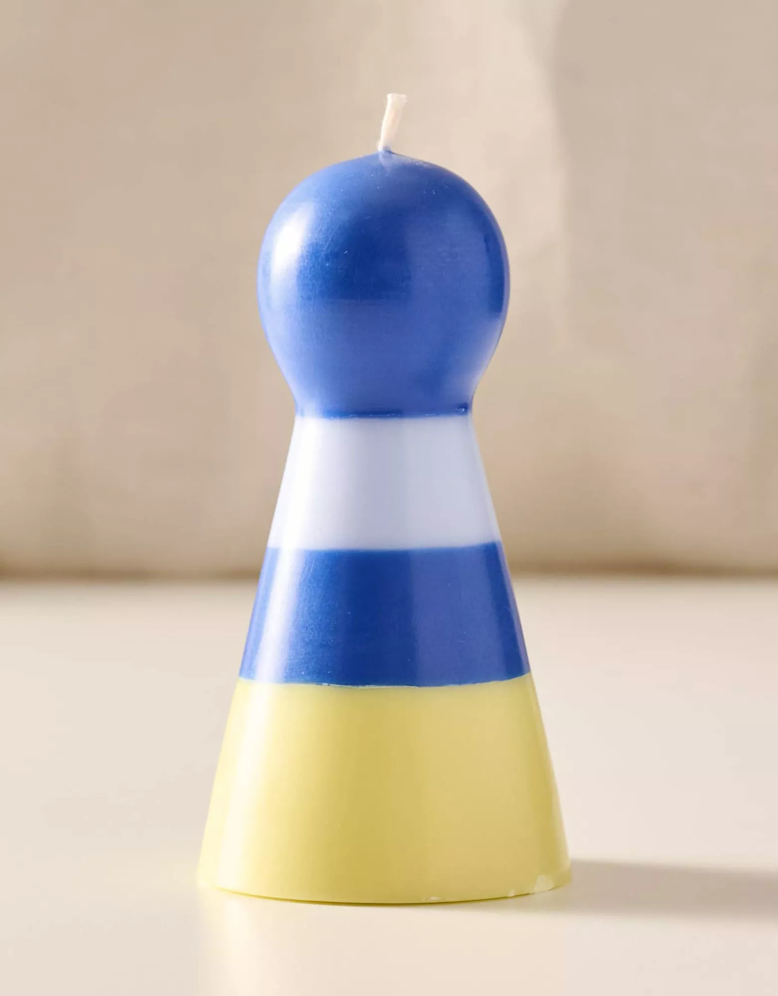 Subuh Palm Wax Pagoda Candle -Cobalt