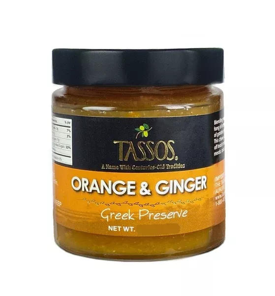 Tassos Orange and Ginger Marmalade, 225ml