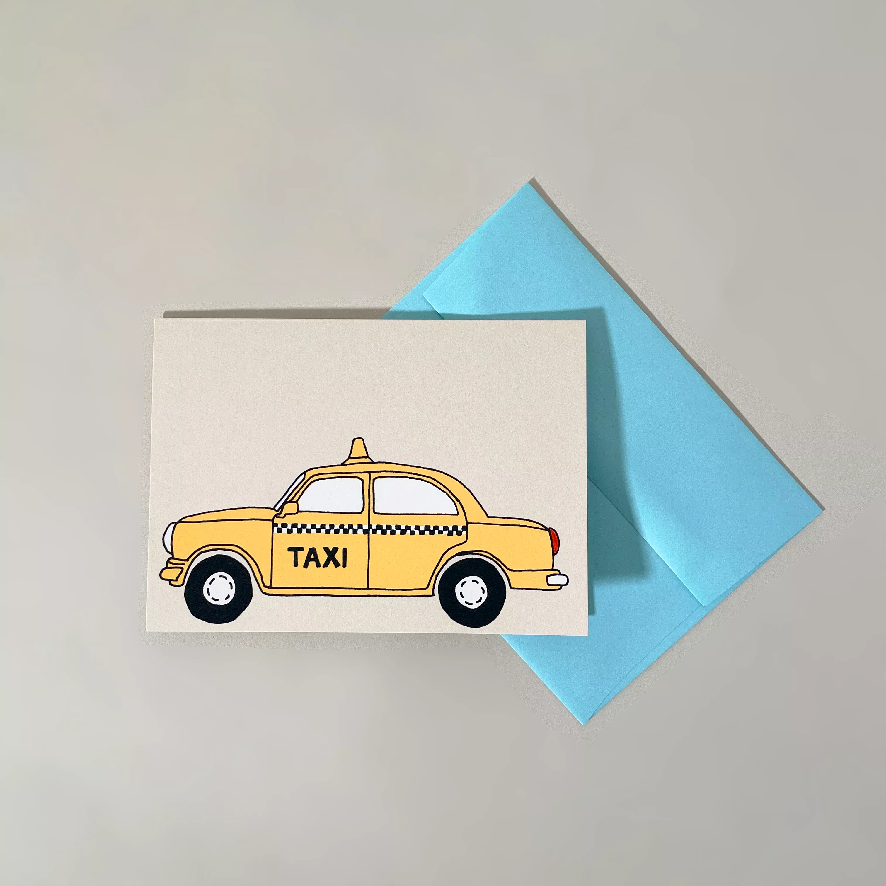 Taxi Screen Printed Card