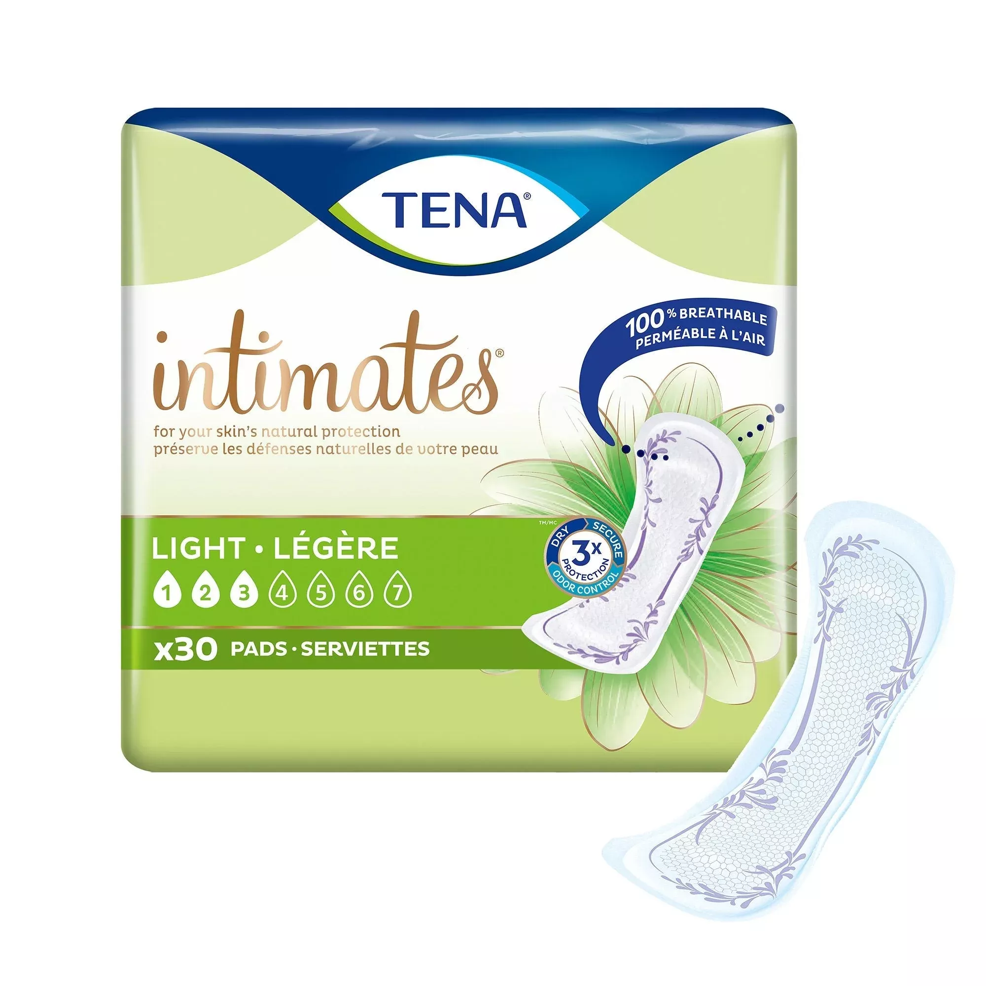 Tena Intimates™ Ultra Thin Light Pads Regular Bladder Control Pad, 9" Length