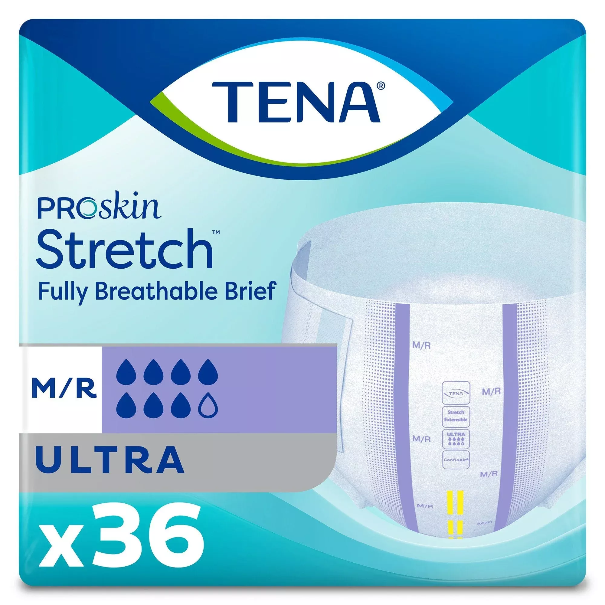 Tena Stretch™ Ultra Incontinence Brief, Medium, 36 ct