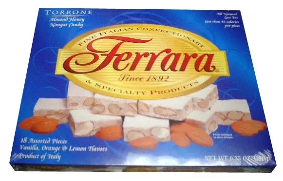 Torrone Nougat Candy, 18 Assorted Pieces (Ferrara) 216g