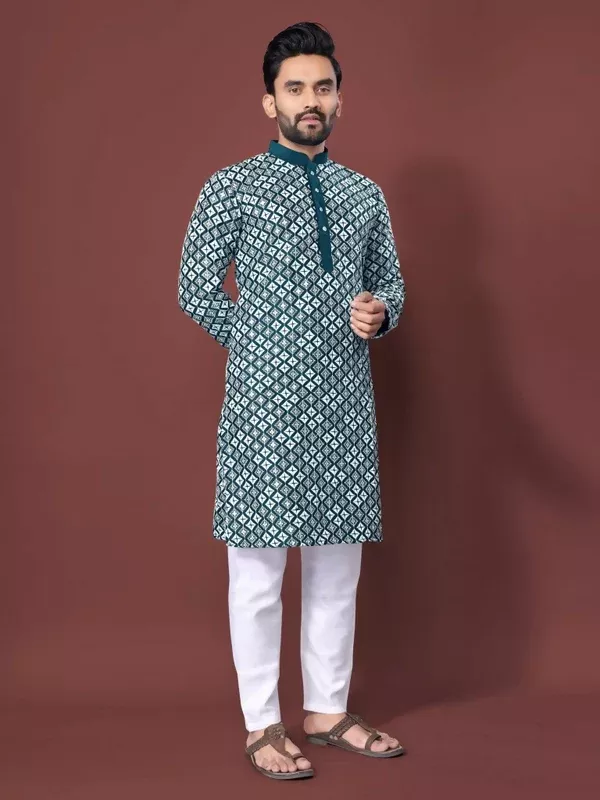 Traditional Readymade Kurta Pajama for Men by Infinity Export - 38