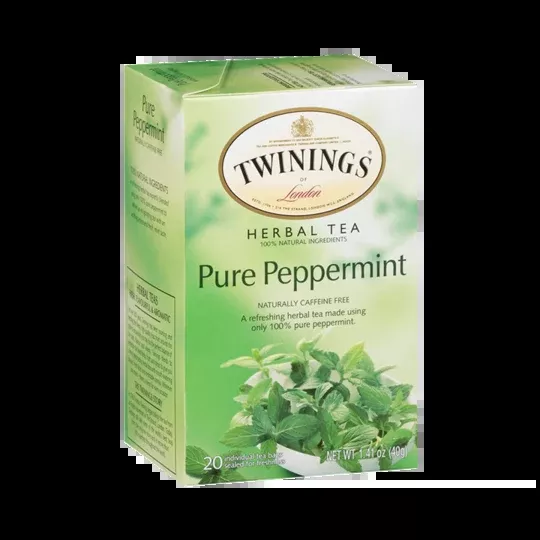 Twinings Pure Peppermint Herbal Tea, 1.41 Ounce Box