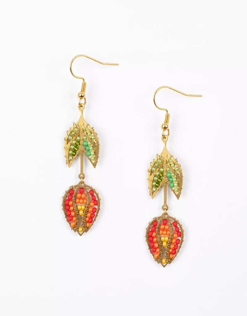 Vintage Poppy Dangle Earring