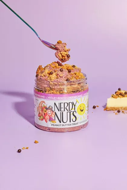 Violet Bisco Cheesecake Peanut Butter Treat