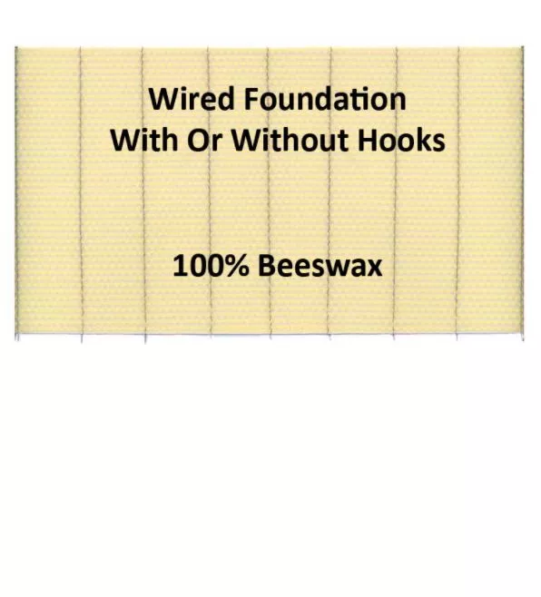 Wax Wired Foundation with Hooks & No Hooks