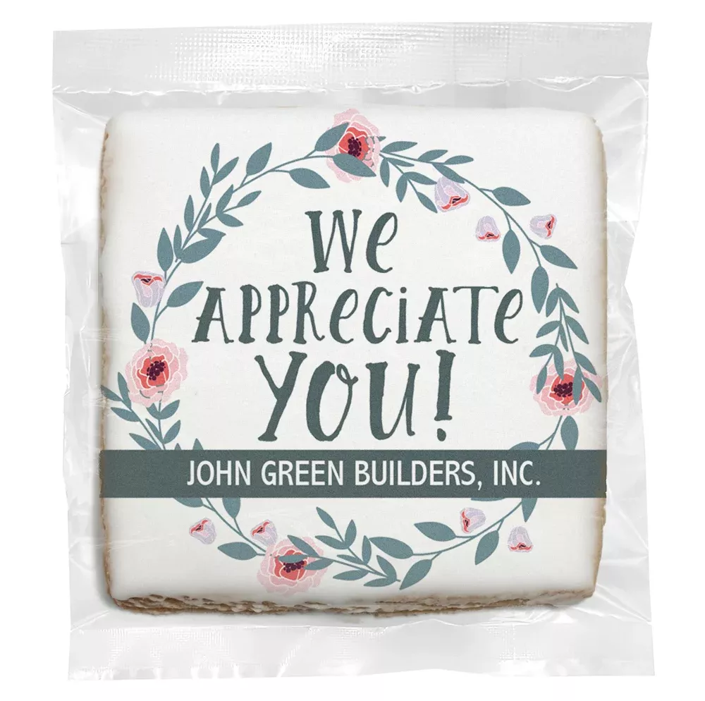We Appreciate You - Personalized Direct Print On Square Sugar Cookie