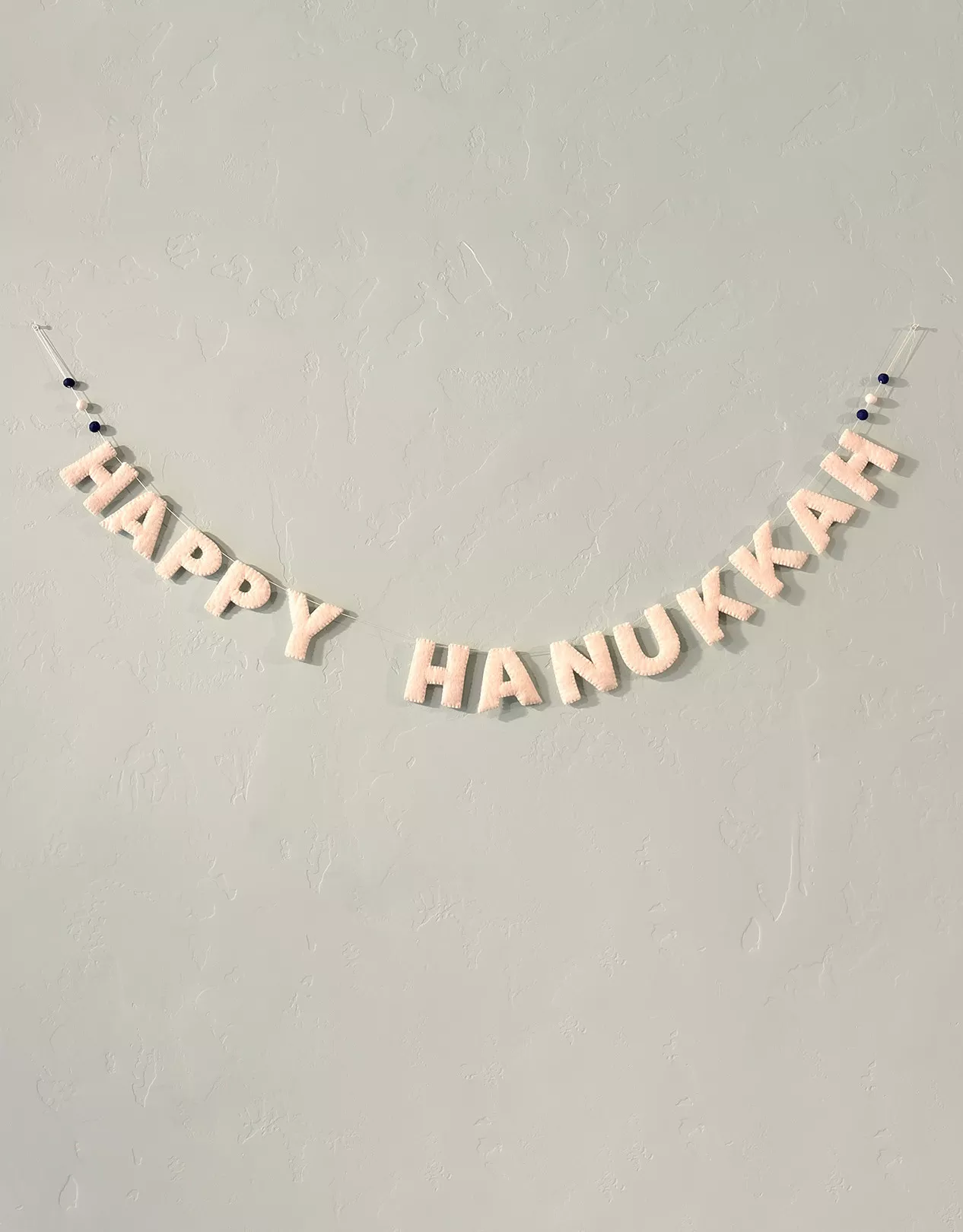 White Felt Ball Garland