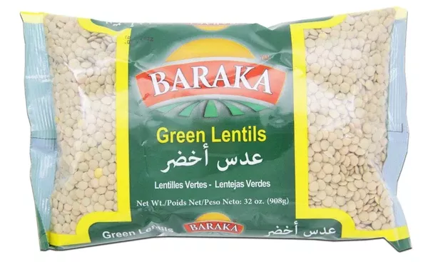 Whole Green Lentils, Large (Baraka) 32oz