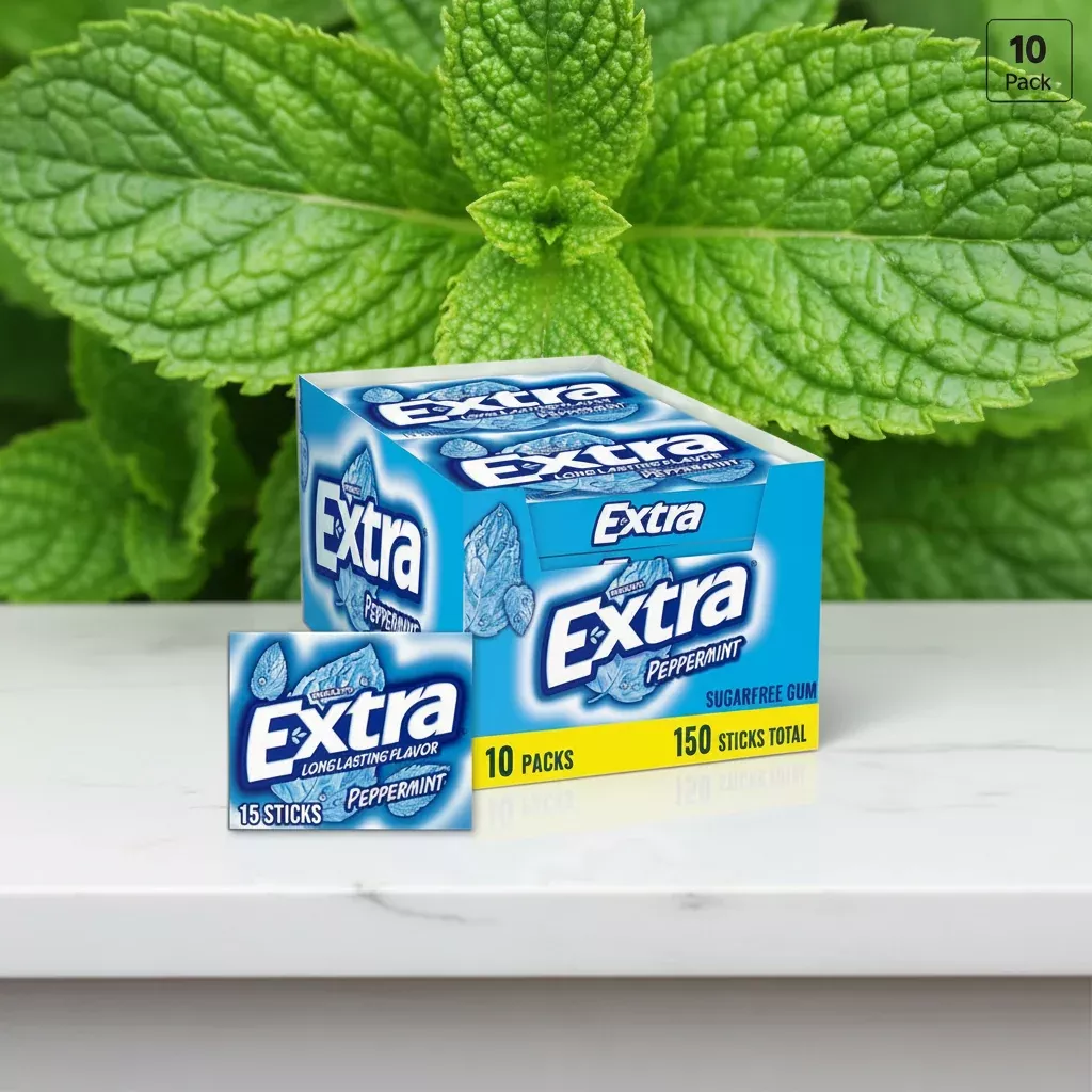 Wrigley's Extra Peppermint Gum - 10 Pack Box