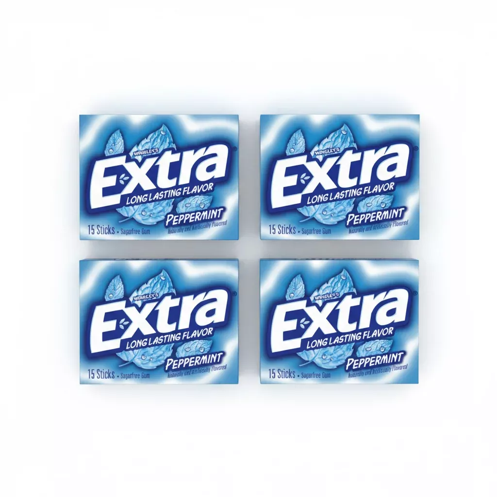Wrigley's Extra Peppermint Gum - 4 Pack