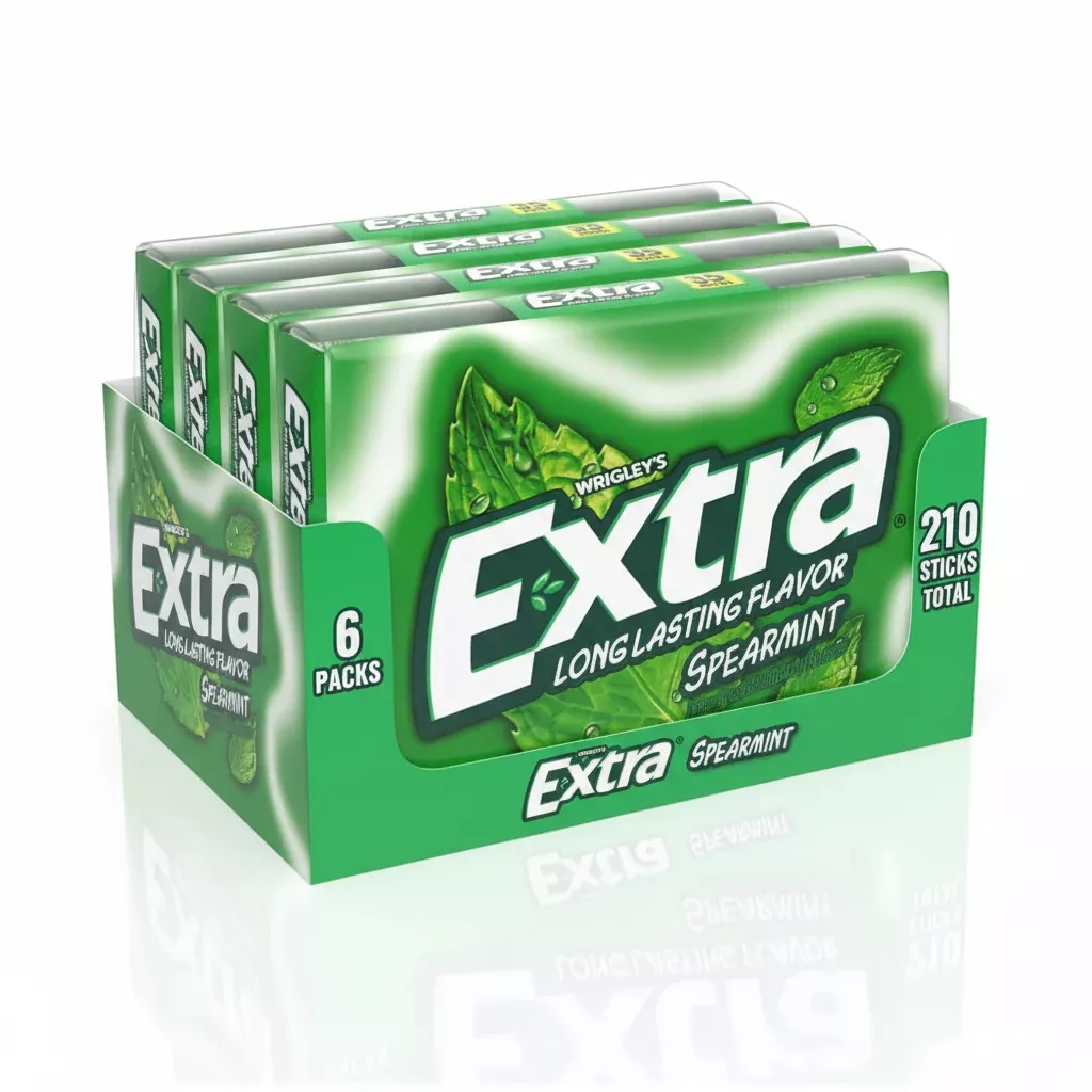 Wrigley's Extra Spearmint Gum - 6 Pack (210 Sticks)