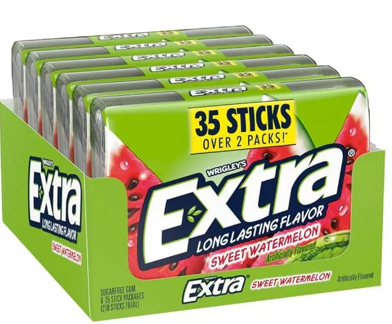 Wrigley's Extra Sweet Watermelon Gum - 6 Pack (210 Sticks)