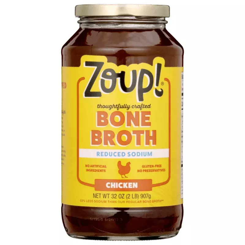 Zoup Reduced Sodium Bone Broth Chicken, 32 oz